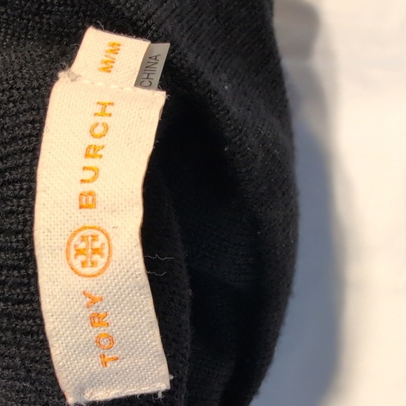 Tory Burch Black Jacinthe Black Wook Turtleneck‎ Sweater Dress Size Medium - Picture 10 of 11